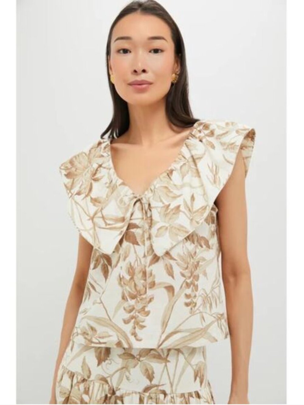 Tuckernuck x Studio McGee | The Pearl Cotton Linen Blouse in Dune Breeze - Sz XL
